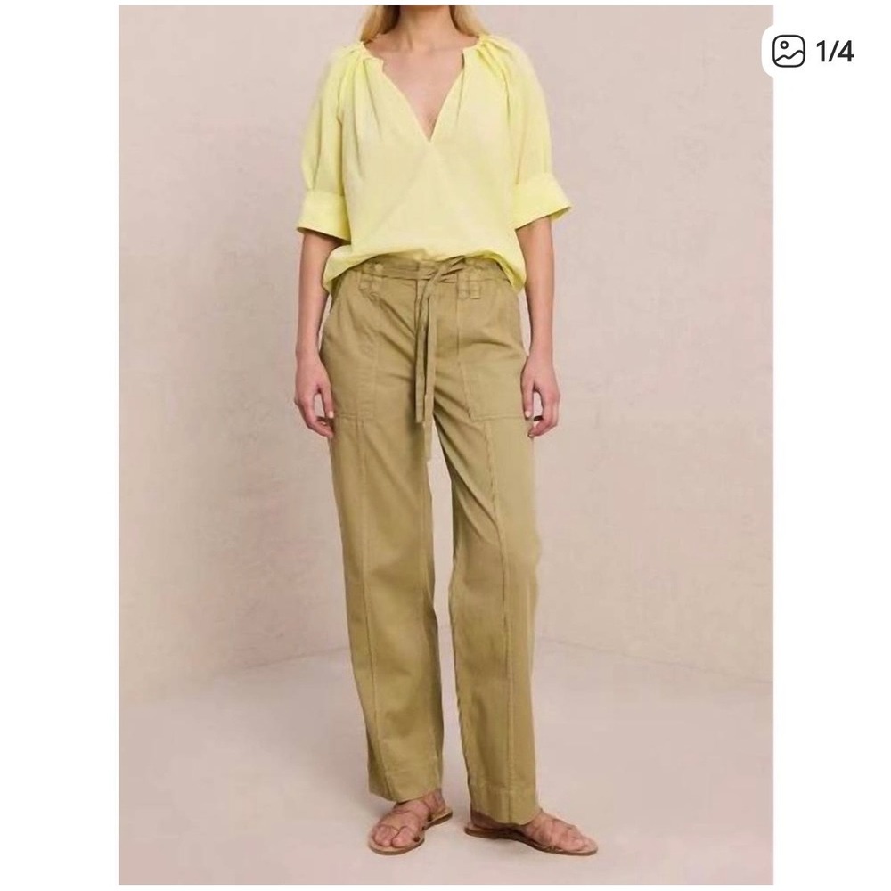A.L.C. carey top in Canary yellow puff sleeve keyhole size 4‎
